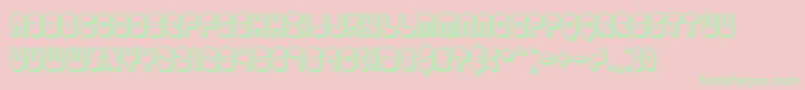フォントreasonsh – ピンクの背景に緑の文字