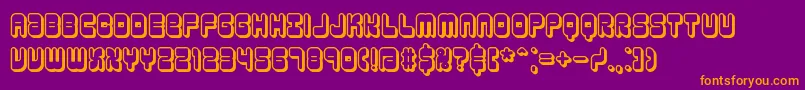 reasonsh-Schriftart – Orangefarbene Schriften auf violettem Hintergrund