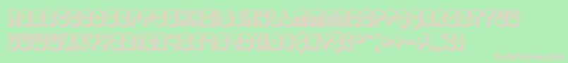 フォントreasonsh – 緑の背景にピンクのフォント