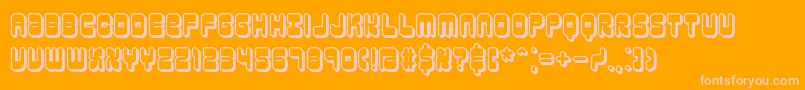 reasonsh-Schriftart – Rosa Schriften auf orangefarbenem Hintergrund