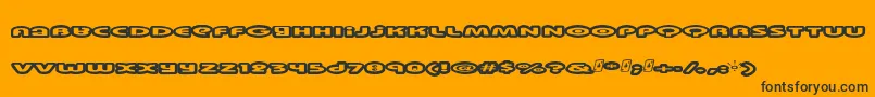 Swinkydad-Schriftart – Schwarze Schriften auf orangefarbenem Hintergrund