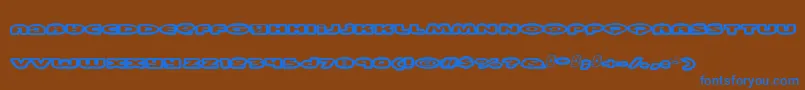 Шрифт Swinkydad – синие шрифты на коричневом фоне