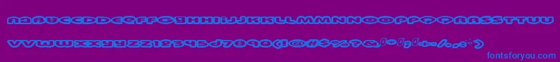 Swinkydad-fontti – siniset fontit violetilla taustalla