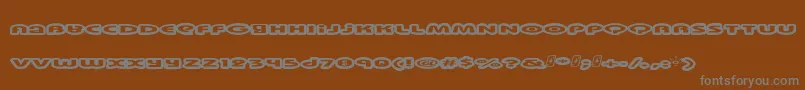 Swinkydad-fontti – harmaat kirjasimet ruskealla taustalla