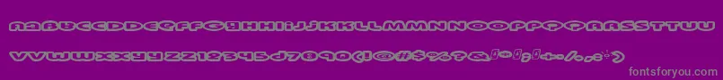 Swinkydad-fontti – harmaat kirjasimet violetilla taustalla