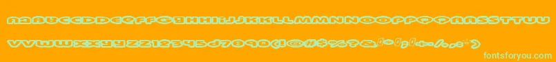 Шрифт Swinkydad – зелёные шрифты на оранжевом фоне