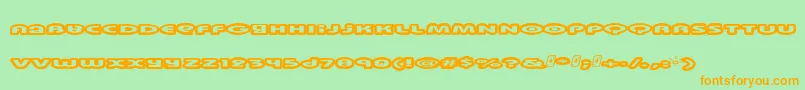 Swinkydad-fontti – oranssit fontit vihreällä taustalla