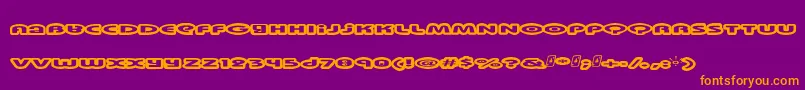 フォントSwinkydad – 紫色の背景にオレンジのフォント