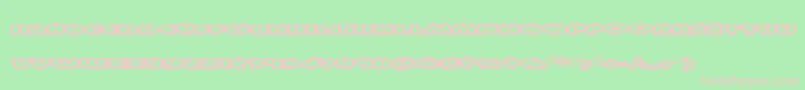 Fonte Swinkydad – fontes rosa em um fundo verde