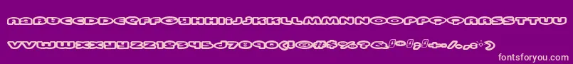 Swinkydad-Schriftart – Rosa Schriften auf violettem Hintergrund