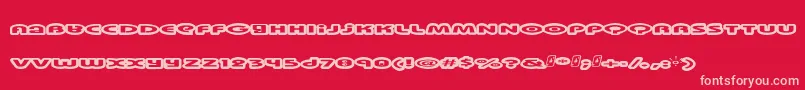 Swinkydad Font – Pink Fonts on Red Background