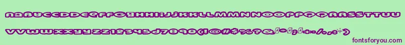 Шрифт Swinkydad – фиолетовые шрифты на зелёном фоне
