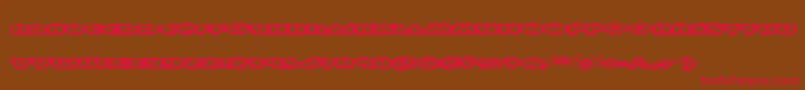 Swinkydad-fontti – punaiset fontit ruskealla taustalla