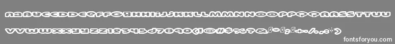 フォントSwinkydad – 灰色の背景に白い文字