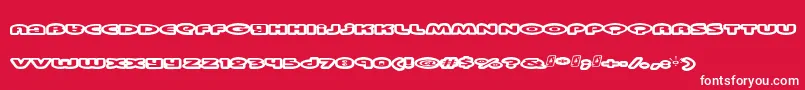 フォントSwinkydad – 赤い背景に白い文字