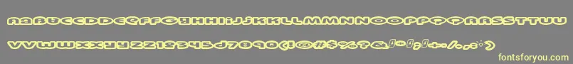 Swinkydad-fontti – keltaiset fontit harmaalla taustalla
