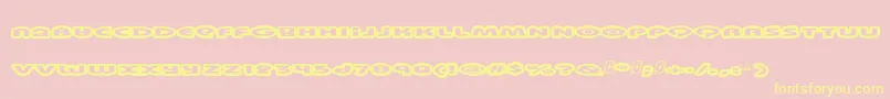 Шрифт Swinkydad – жёлтые шрифты на розовом фоне