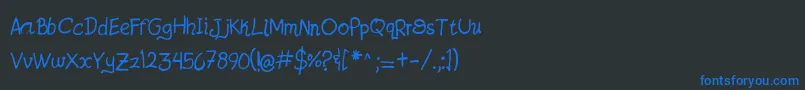 JatzioAlpha Font – Blue Fonts on Black Background