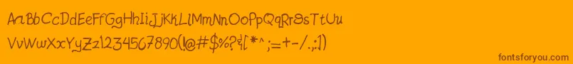 JatzioAlpha Font – Brown Fonts on Orange Background