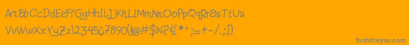 フォントJatzioAlpha – オレンジの背景に灰色の文字