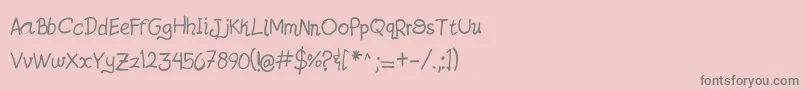 JatzioAlpha Font – Gray Fonts on Pink Background