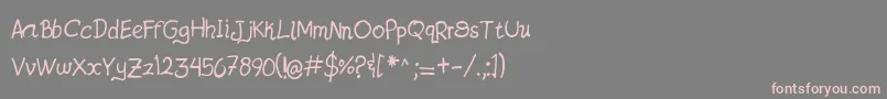JatzioAlpha Font – Pink Fonts on Gray Background
