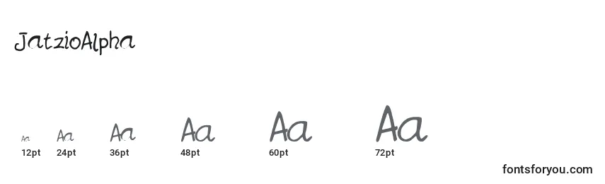 JatzioAlpha Font Sizes