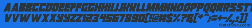 Подробнее о шрифте Reavers Italic Шрифт Reavers Italic – чёрные шрифты на синем фоне