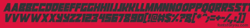 fuente Reavers Italic – Fuentes Negras Sobre Fondo Rojo