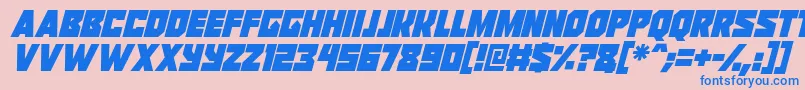 fuente Reavers Italic – Fuentes Azules Sobre Fondo Rosa