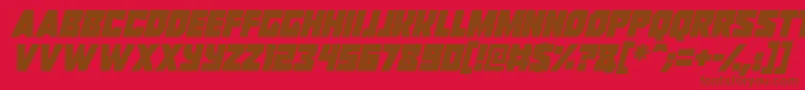 Reavers Italic Font – Brown Fonts on Red Background