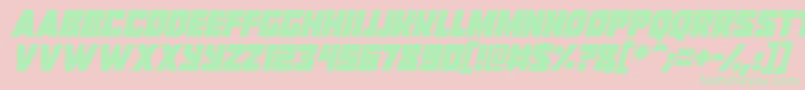 Шрифт Reavers Italic – зелёные шрифты на розовом фоне