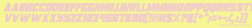 Police Reavers Italic – polices roses sur fond jaune