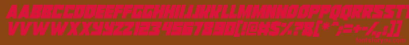 Reavers Italic Font – Red Fonts on Brown Background
