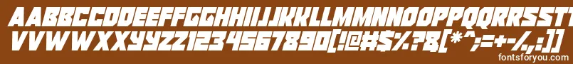 フォントReavers Italic – 茶色の背景に白い文字