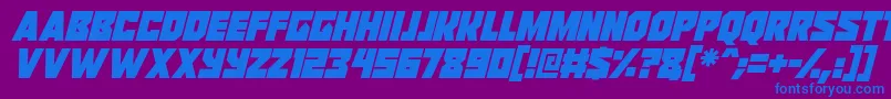 fuente Reavers Italic – Fuentes Azules Sobre Fondo Morado