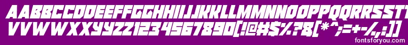 Reavers Italic Font – White Fonts on Purple Background