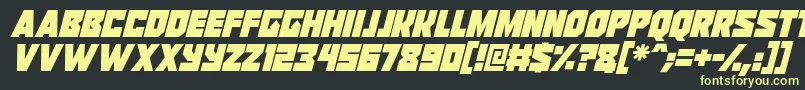 Reavers Italic Font – Yellow Fonts on Black Background