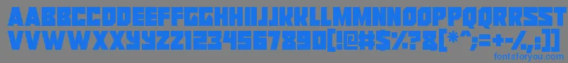 Reavers Font – Blue Fonts on Gray Background