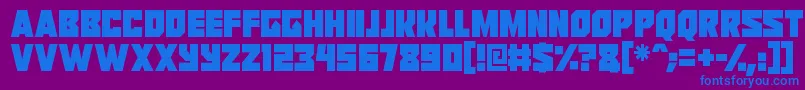 Reavers Font – Blue Fonts on Purple Background