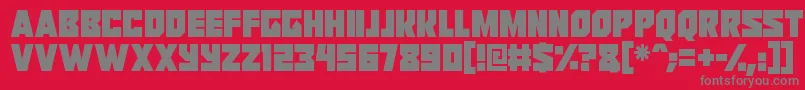 Reavers Font – Gray Fonts on Red Background