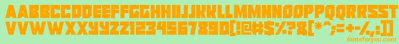 Reavers Font – Orange Fonts on Green Background