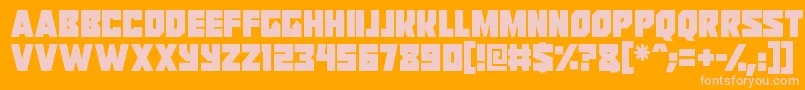 Reavers Font – Pink Fonts on Orange Background