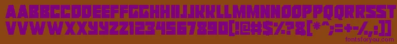 Reavers Font – Purple Fonts on Brown Background