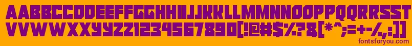 Reavers Font – Purple Fonts on Orange Background