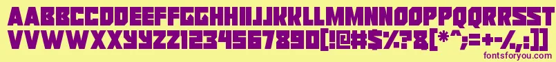 Reavers Font – Purple Fonts on Yellow Background