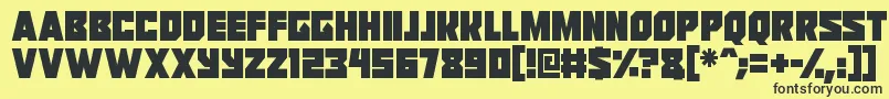 Reavers Font – Black Fonts on Yellow Background