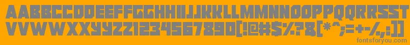 フォントReavers – オレンジの背景に灰色の文字