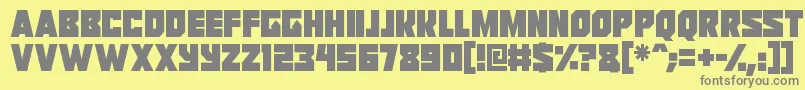 Reavers Font – Gray Fonts on Yellow Background