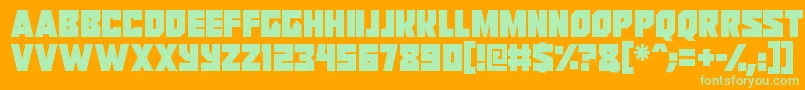 Reavers Font – Green Fonts on Orange Background